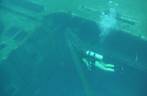 Mergulhando no Hilma Hooker, que naufragou em 1985  no sul de Bonaire